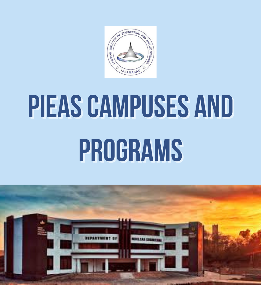 PIEAS Programs & Campus 2025 — BS Degrees, Departments & Facilities