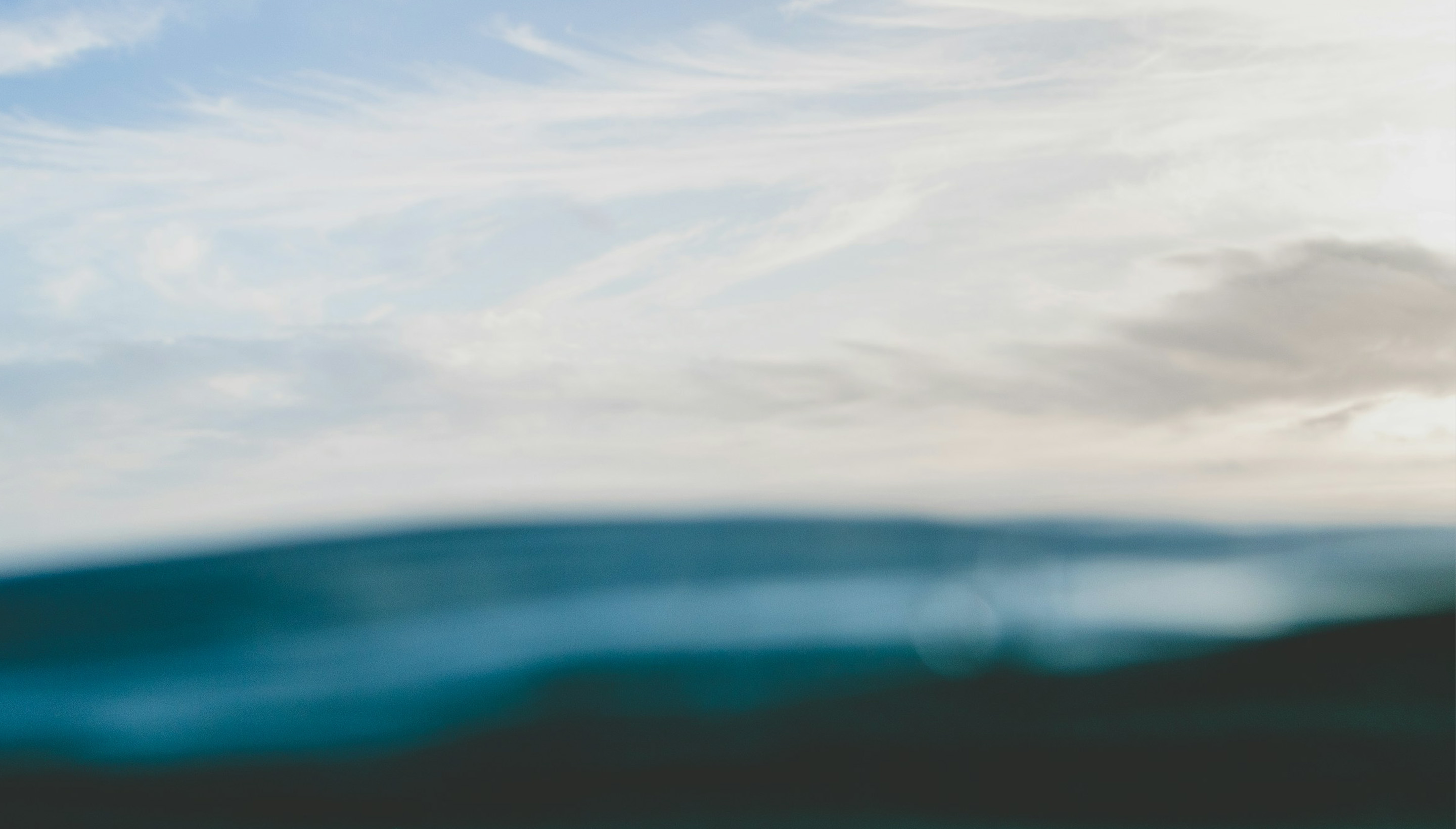 Calm blue water and sky