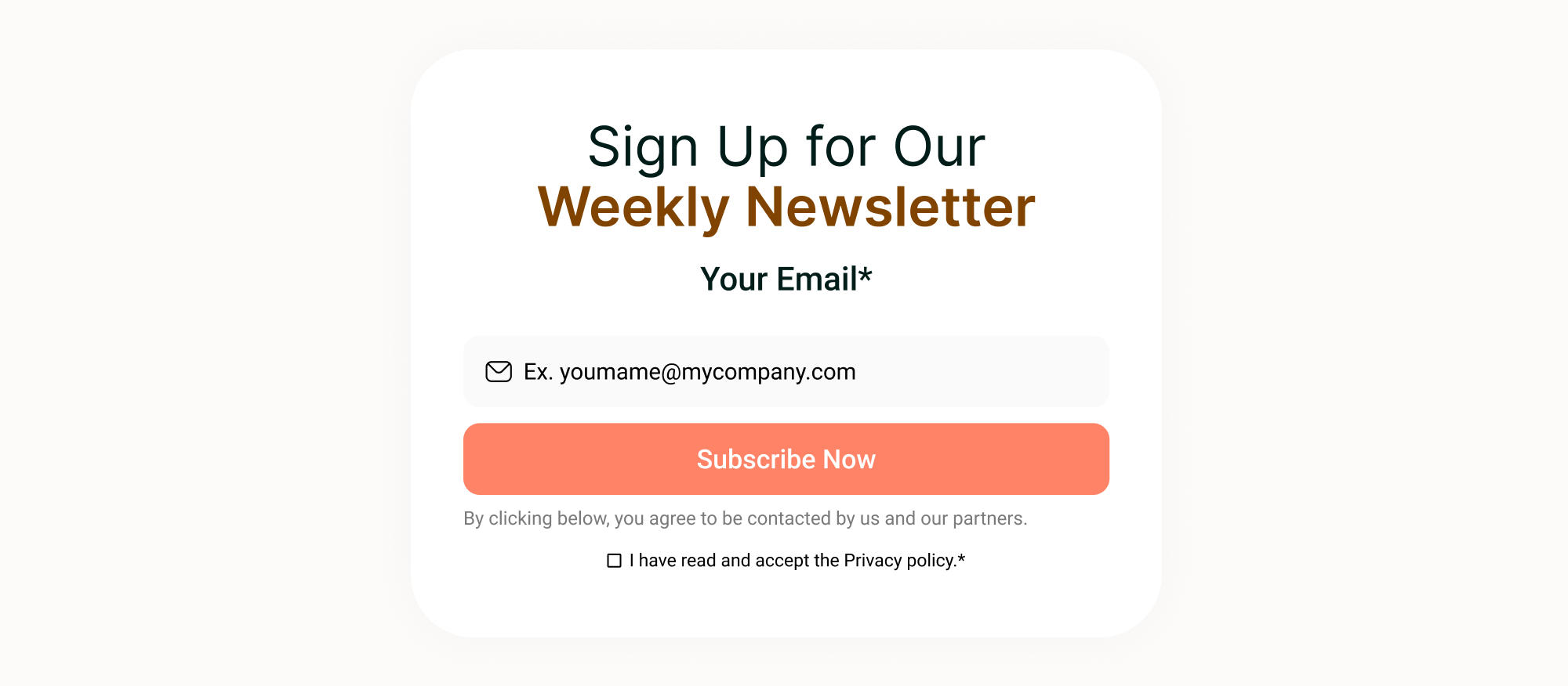 Newsletter Signup Forms