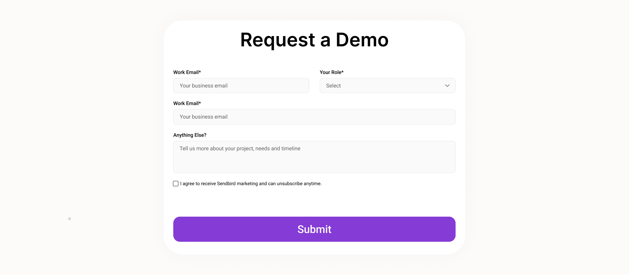 Free Trial / Demo Request Forms