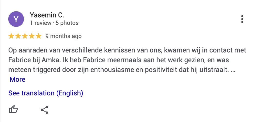 screenshot social media results by AMKA agency