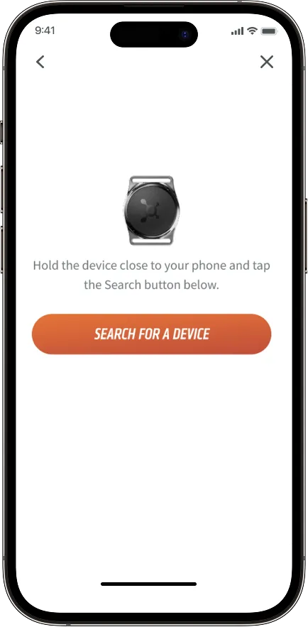 Connecting OTconnect beat device to the Orangetheory mobile app.