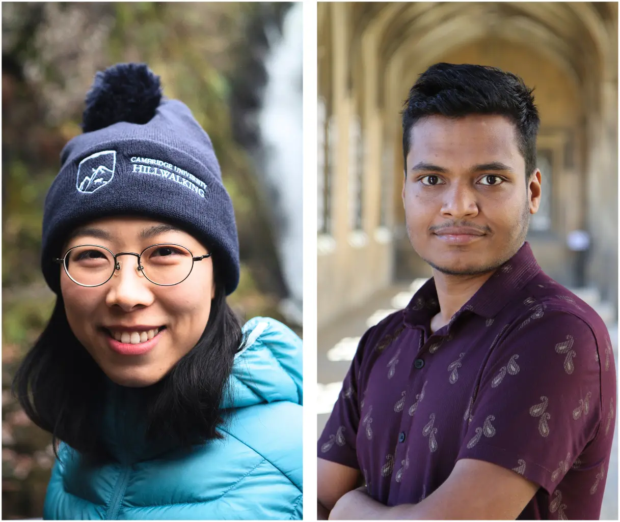 An image of two new Research Fellows at St John's College