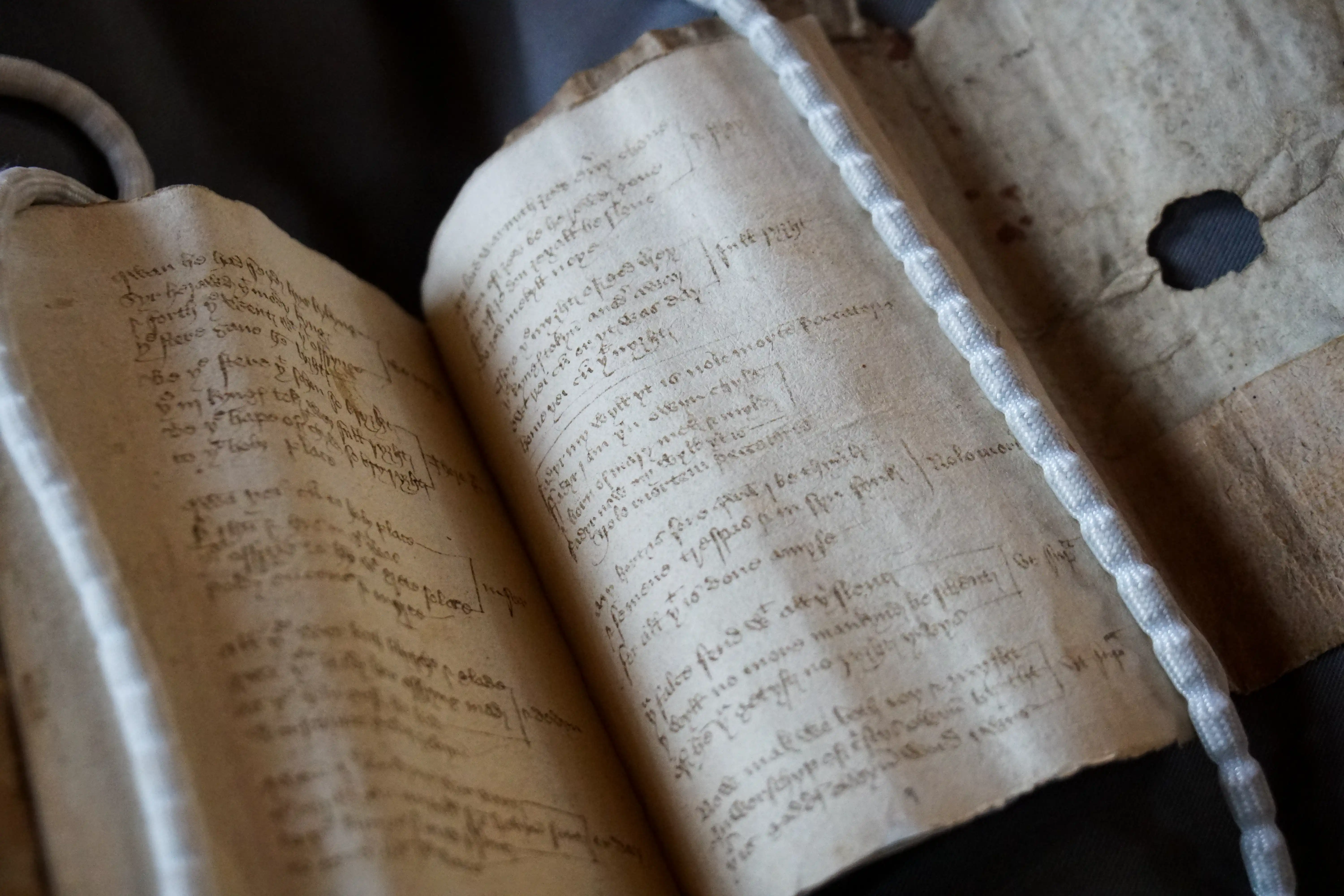 Open medieval manuscript