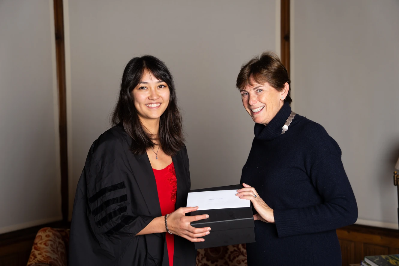 Josephine with Heather Hancock, the Master