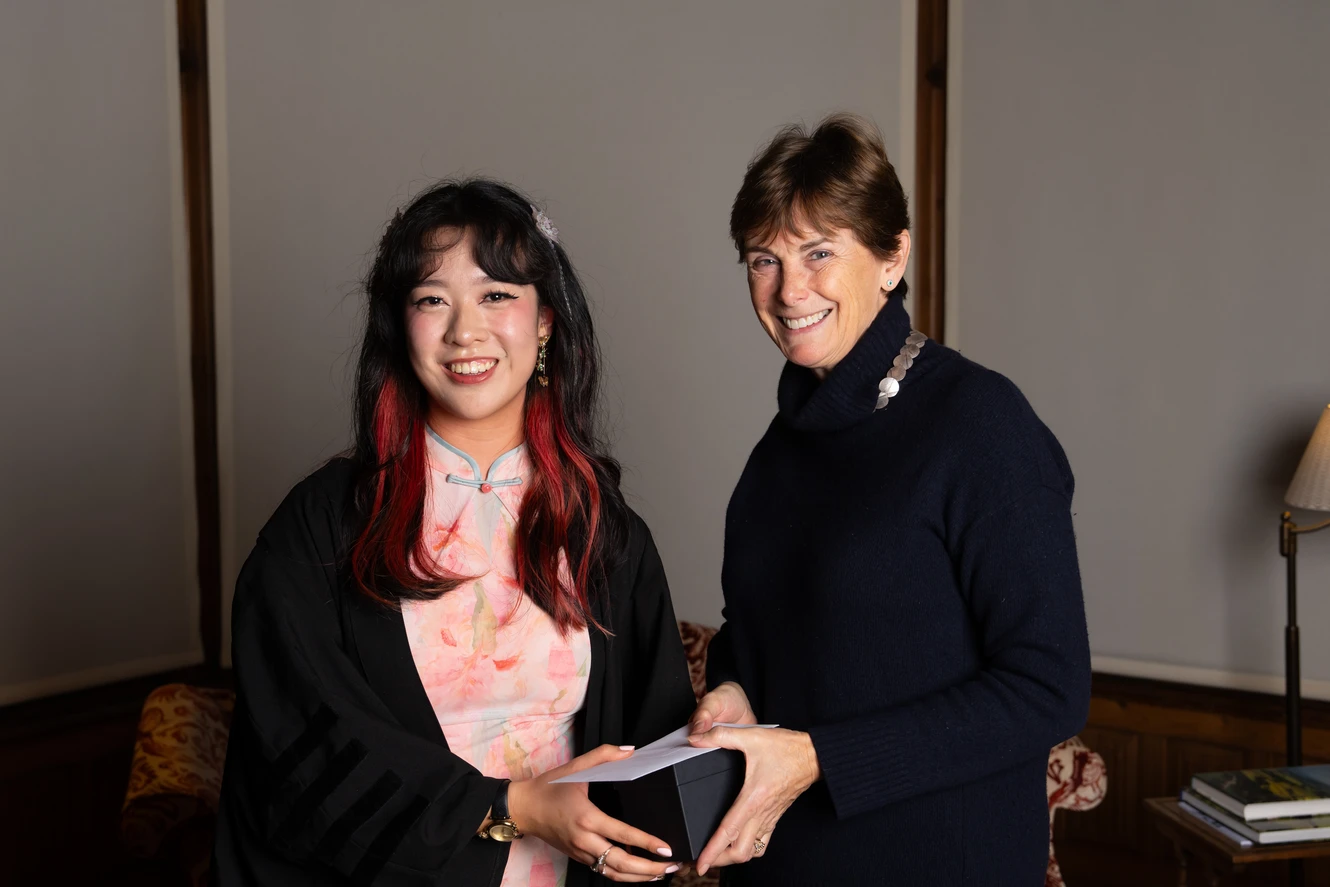 Emily with Heather Hancock, the Master