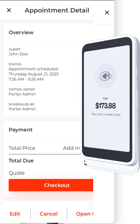 Porter checkout page