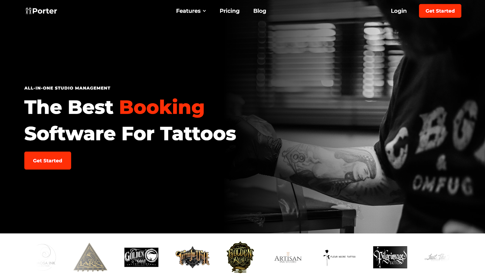 Porter tattoo shop management software
