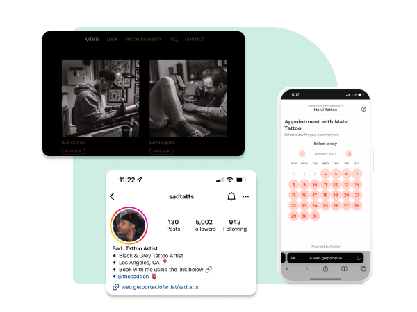 Porter appointment calendar