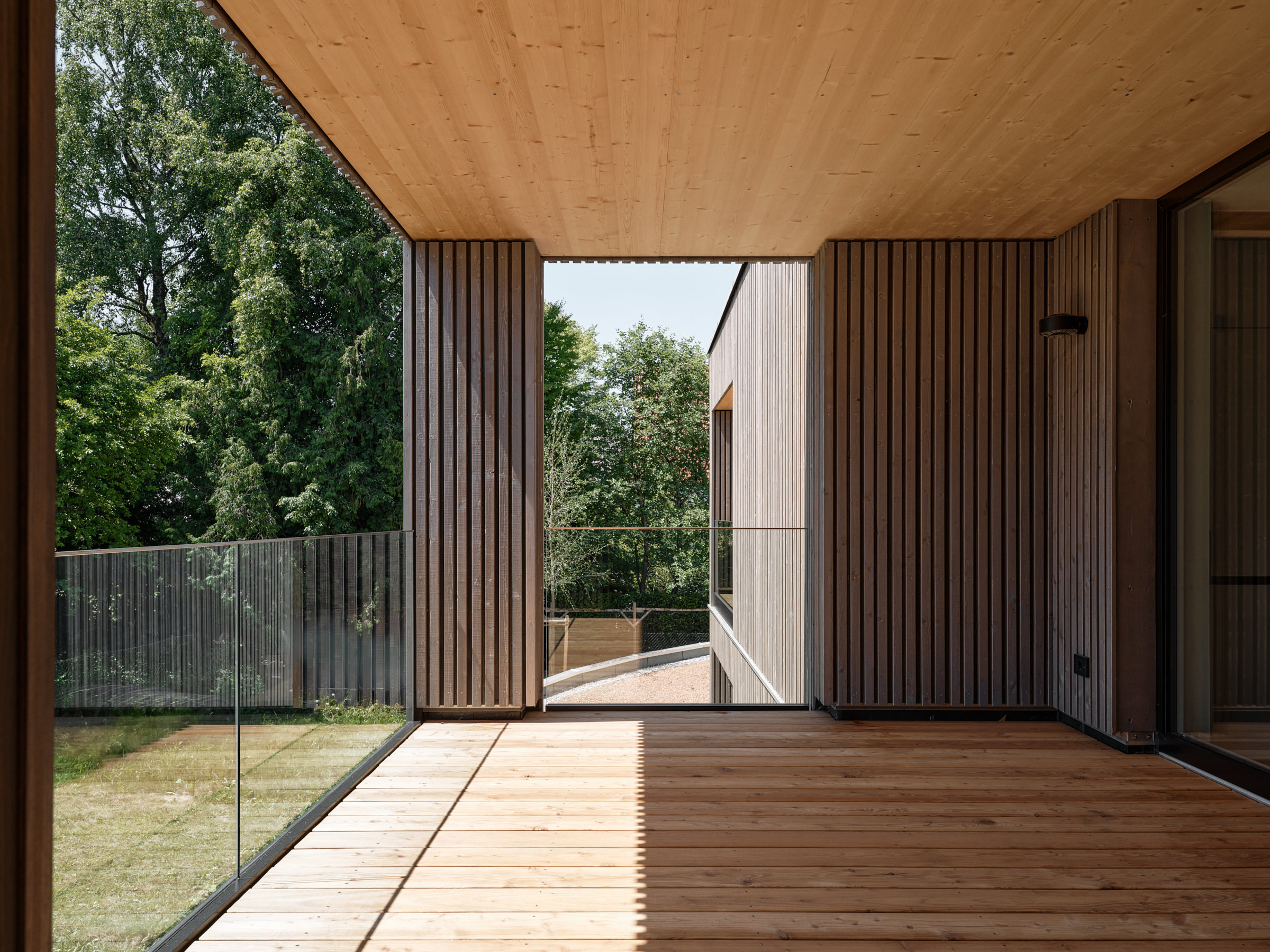 WSM Architekten Balkon des Hauses aus Holz