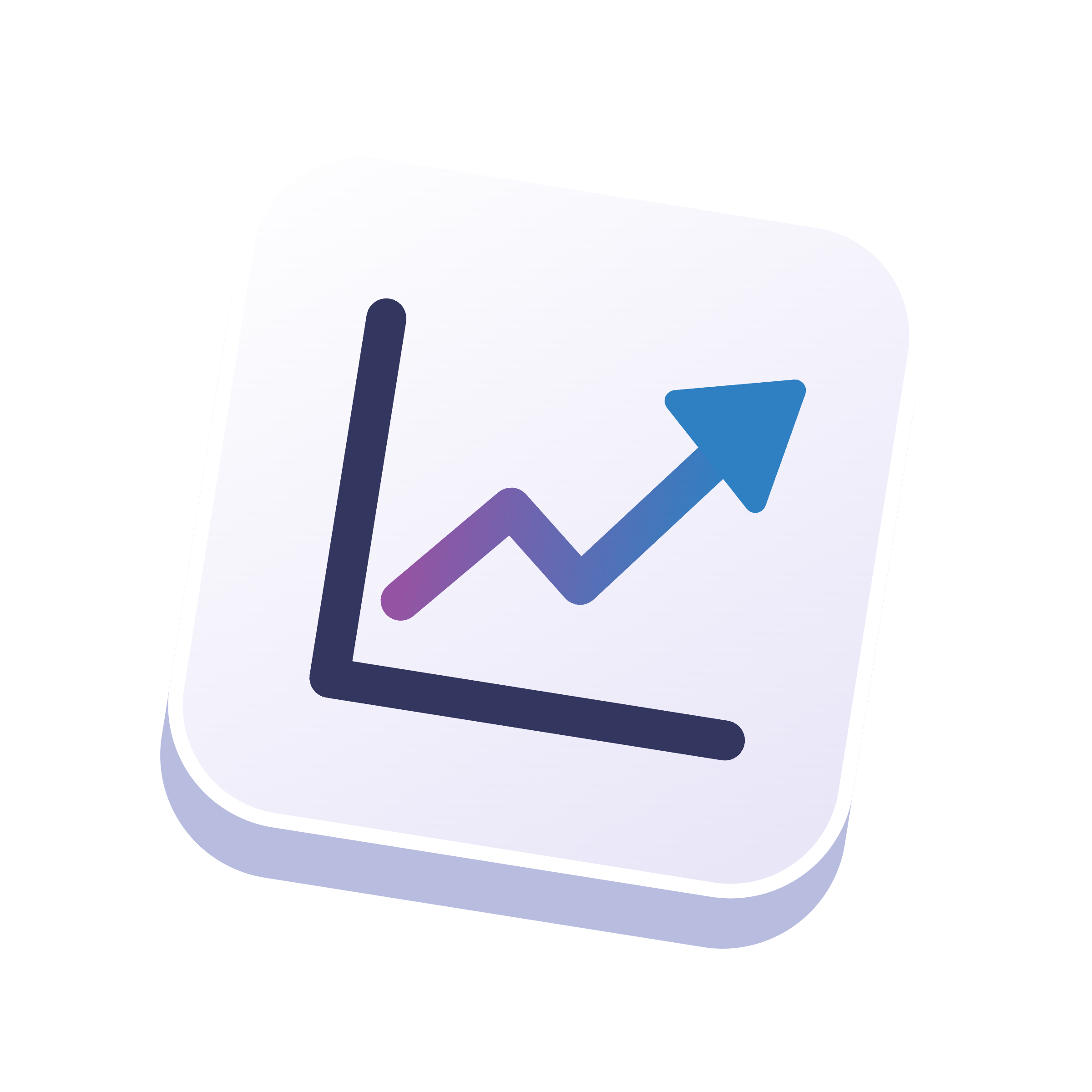 Stylized icon of a line chart with an upward trending arrow, indicating growth or increase.