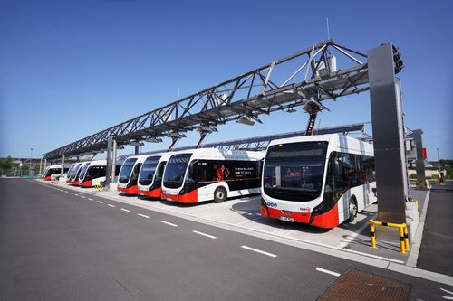 Ladeinfrastruktur für E-Busse am E-Busbetriebshof Porz