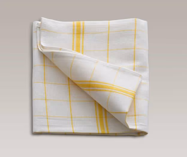 Torchon à verres et vaisselle 50x90 jaune