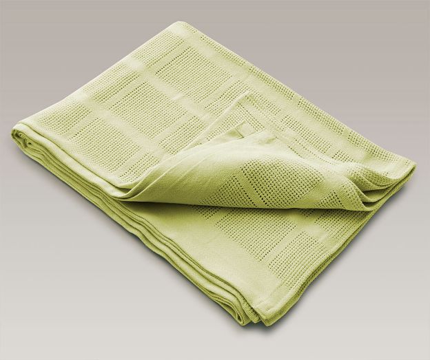 Bauwolldecke Karo 150x202 grün