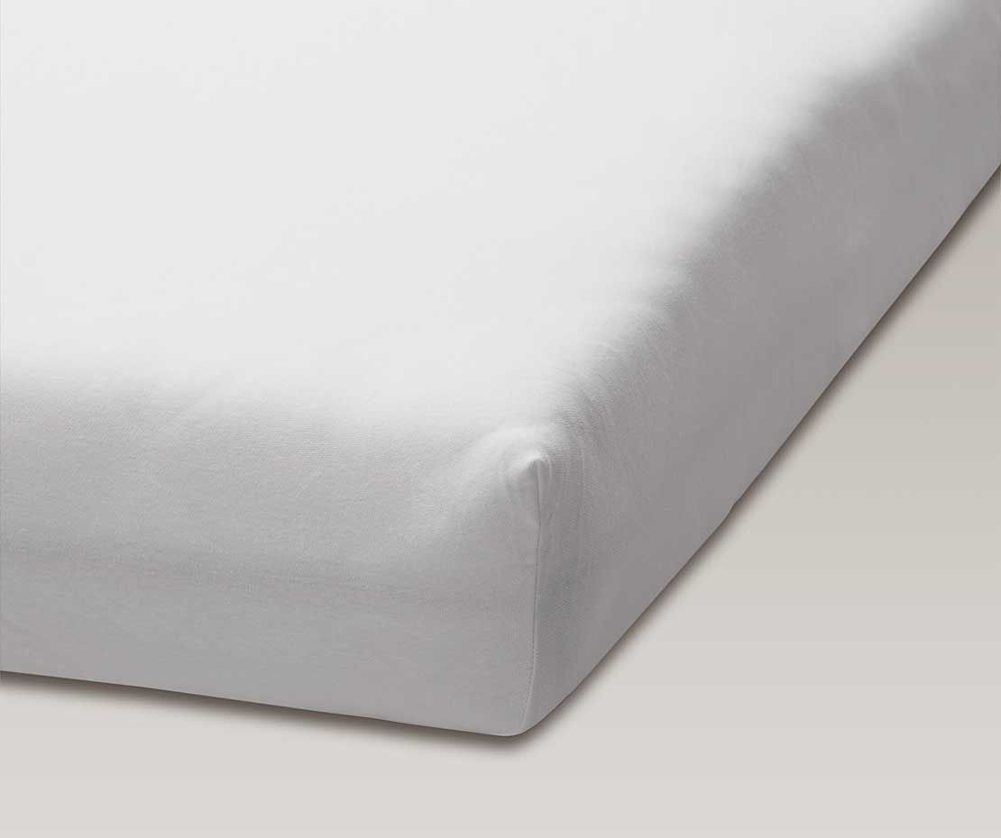 Doppeljersey Fixleintuch 90-100x200 weiss