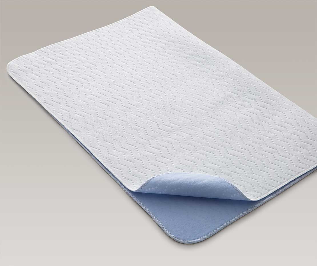 Inkontinenzunterlage ohne Flügel 71x90 blau/weiss