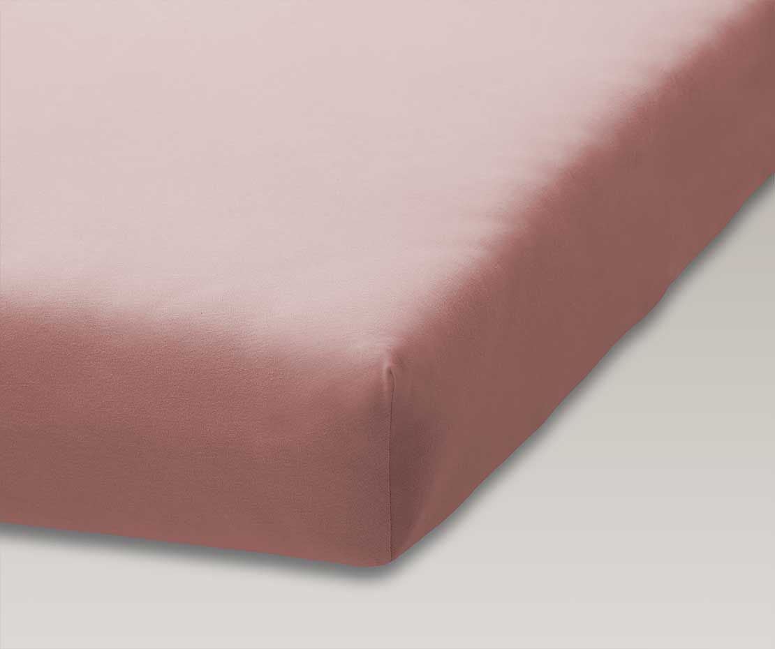 Doppeljersey Fixleintuch 90-100x200 rosenholz 666