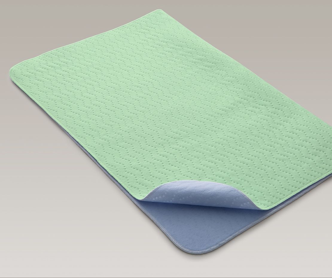 Inkontinenzunterlage ohne Flügel budget 71x90 blau/grün