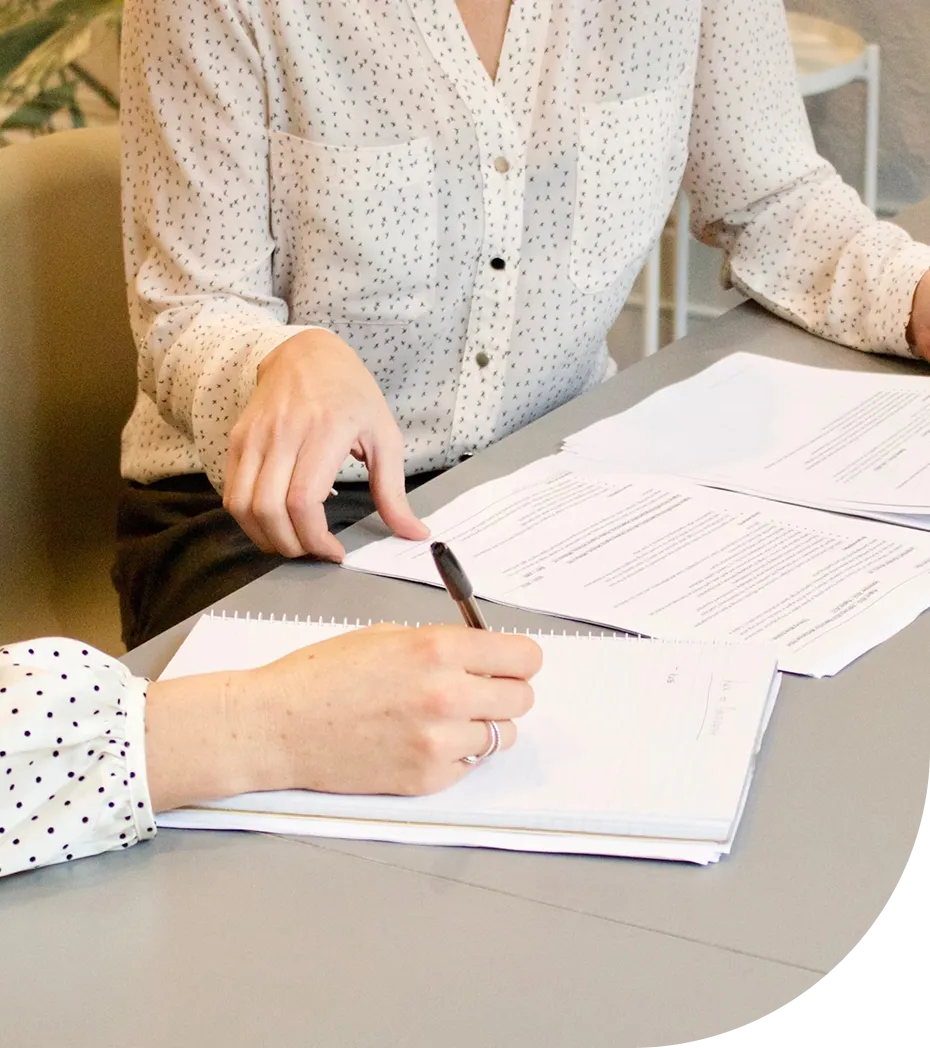 Contract being signed