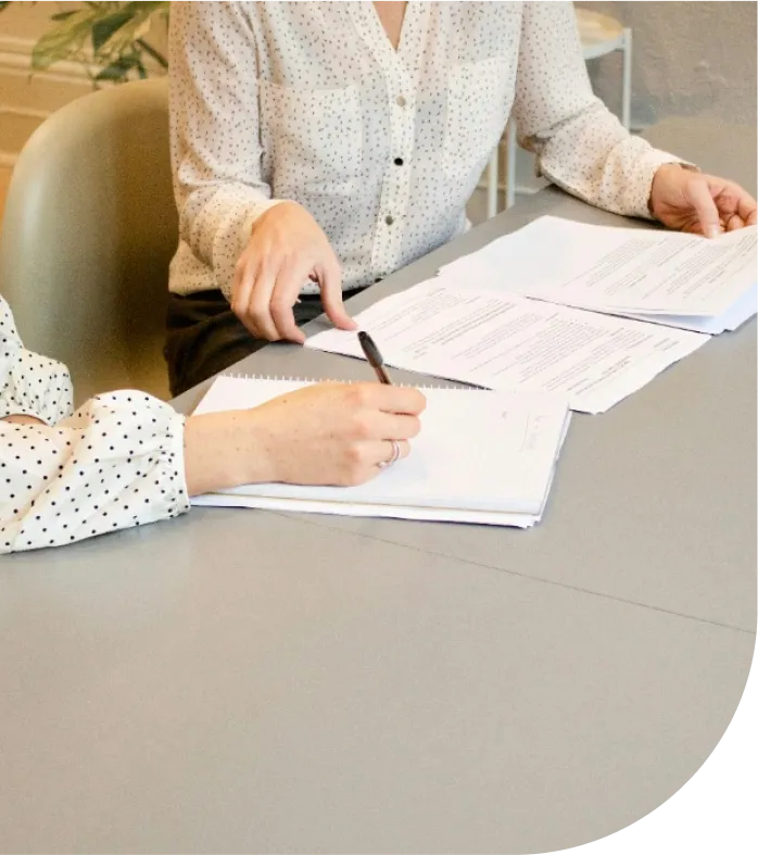 Contract being signed