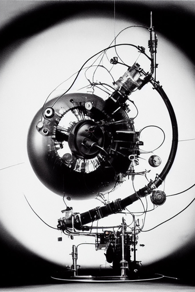 Colossal antimatter combustion collider engine cat. Scientific photograph. Frontal projection. --test --creative prompt variations. Midjourney image enhancement.