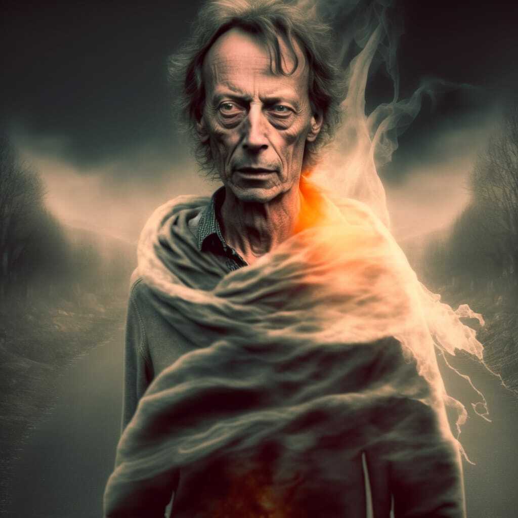 Chernobog character representation, Midjourney prompt, AI image generation, blending techniques, detail attention, composition, artistic style.