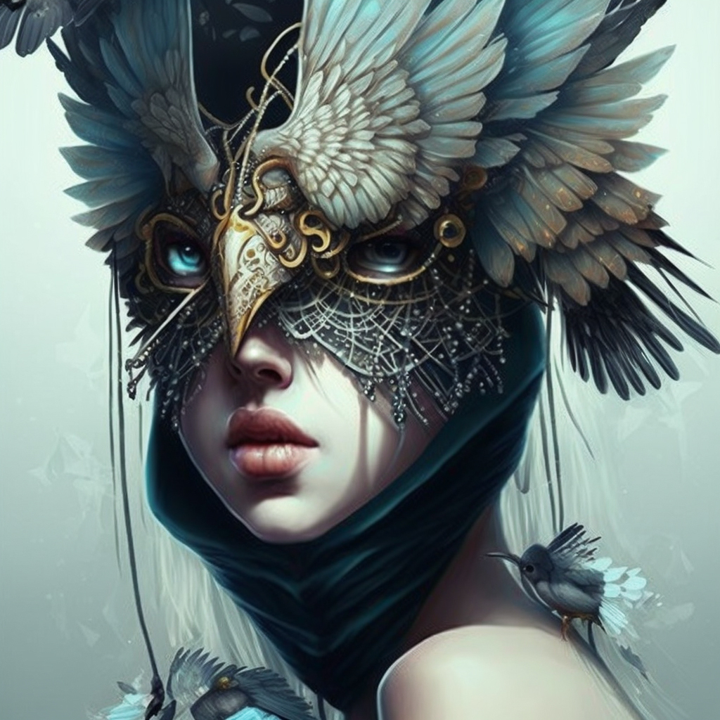 anime girl wearing intricate bird mask --v 4, Midjourney prompt engineering, artist styles, AI image generation techniques.