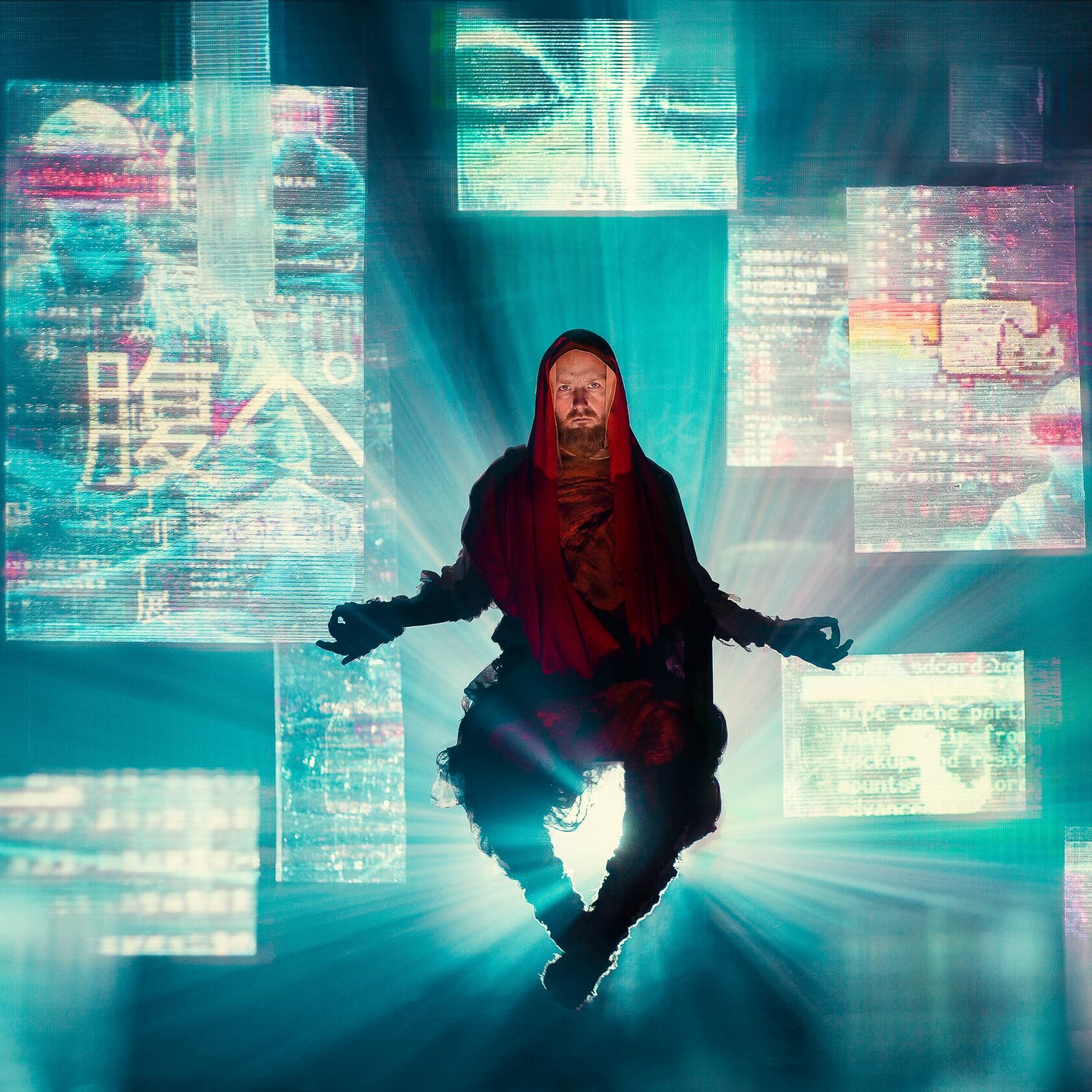 Midjourney prompt engineering techniques illustrated with AI-generated visuals, showcasing image prompts, blending techniques, and artistic styles.