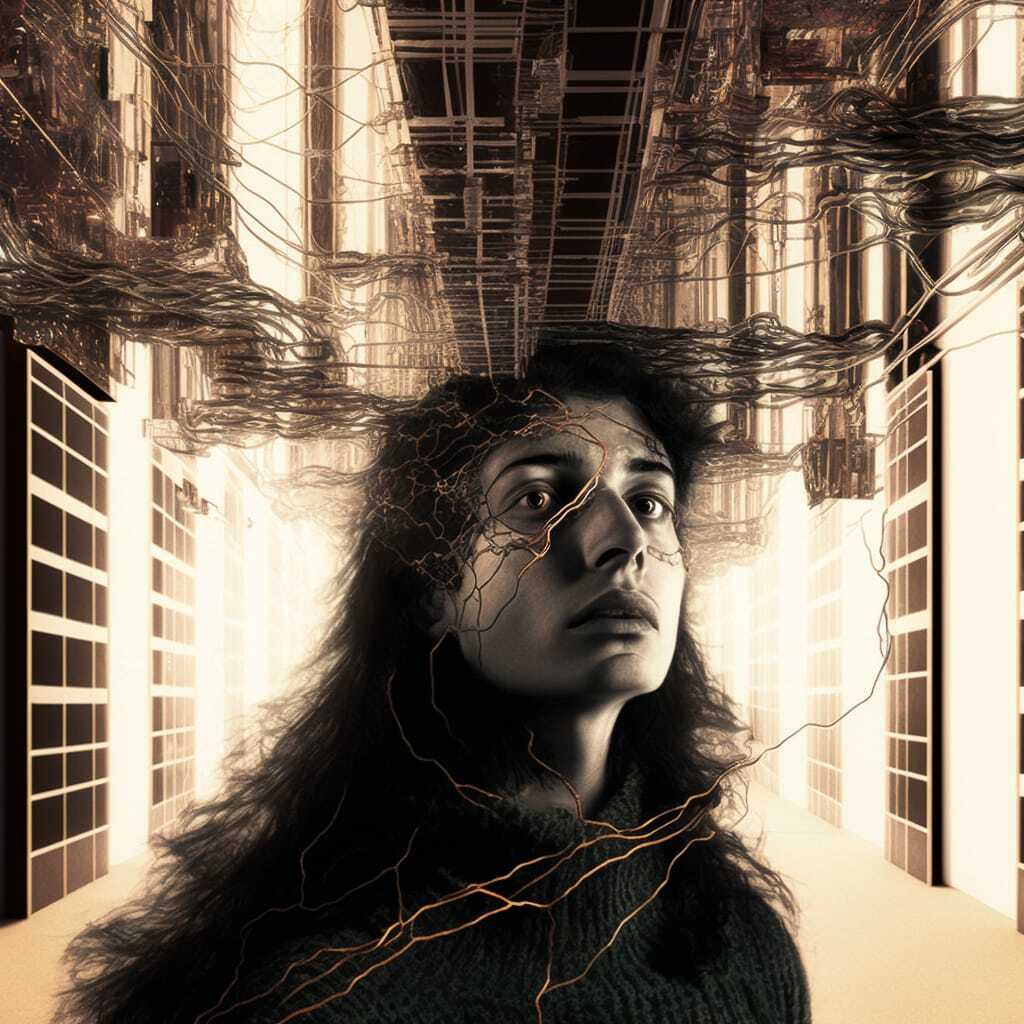 Midjourney prompt for image generation, exploring AI capabilities, prompt engineering, detail attention, composition in mirror dimension --v 4.