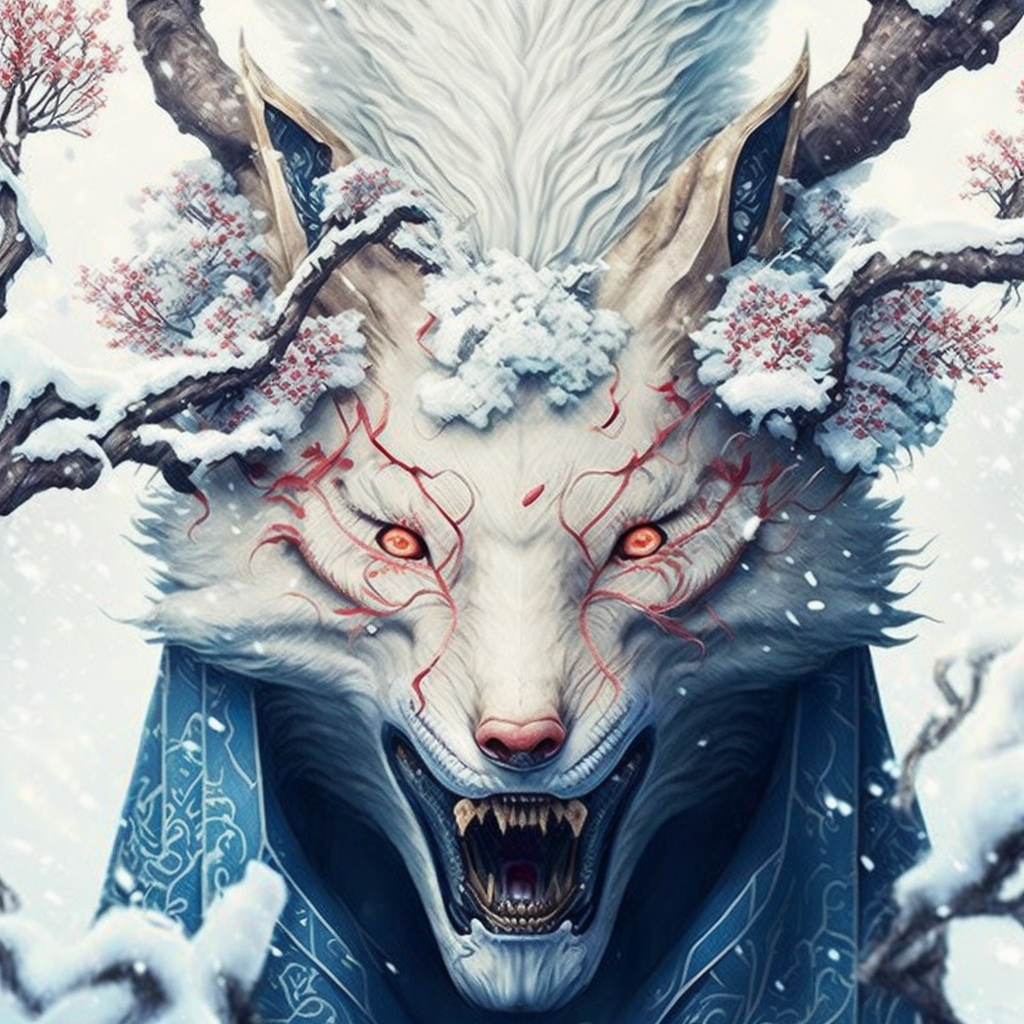 Japanese fox god of winter death and rebirth --v 4, Midjourney prompt engineering, AI image generation, artistic styles, detail attention, composition techniques.