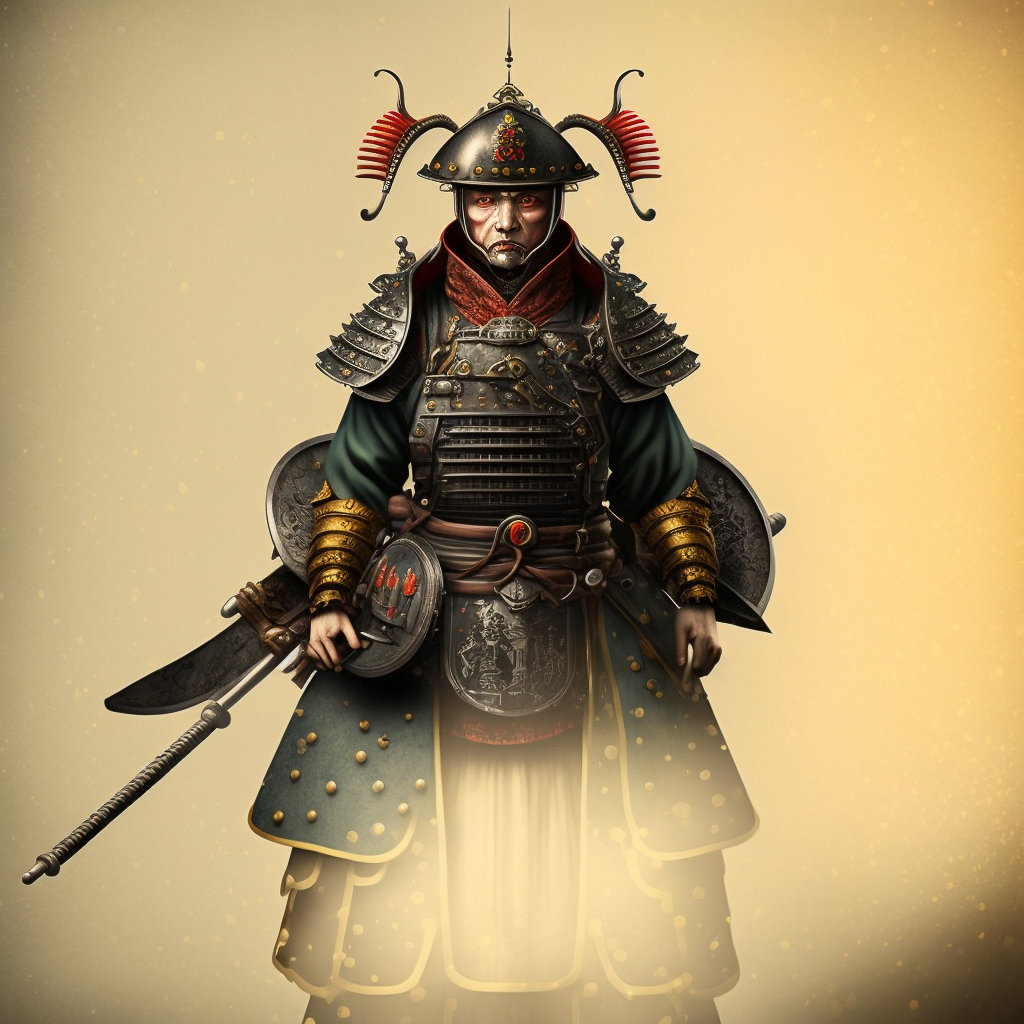 XIX century dieselpunk samurai in armor, showcasing Midjourney prompt engineering techniques for V4 image generation.