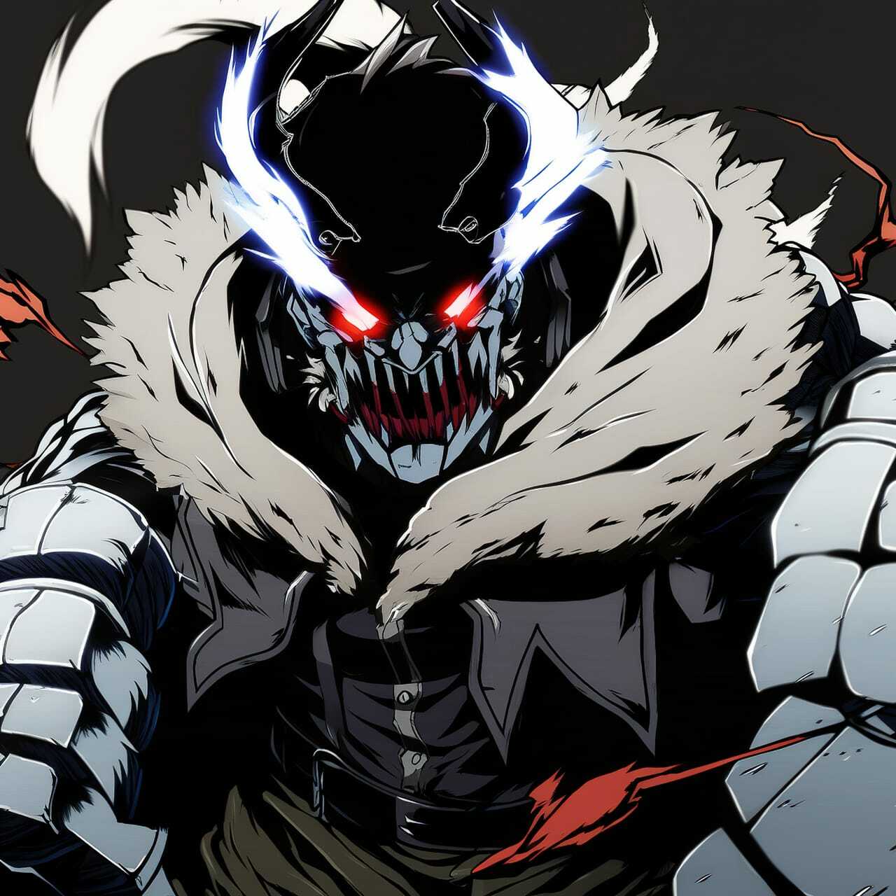 Chernobog character design in anime style, showcasing Midjourney prompt engineering for dynamic compositions.