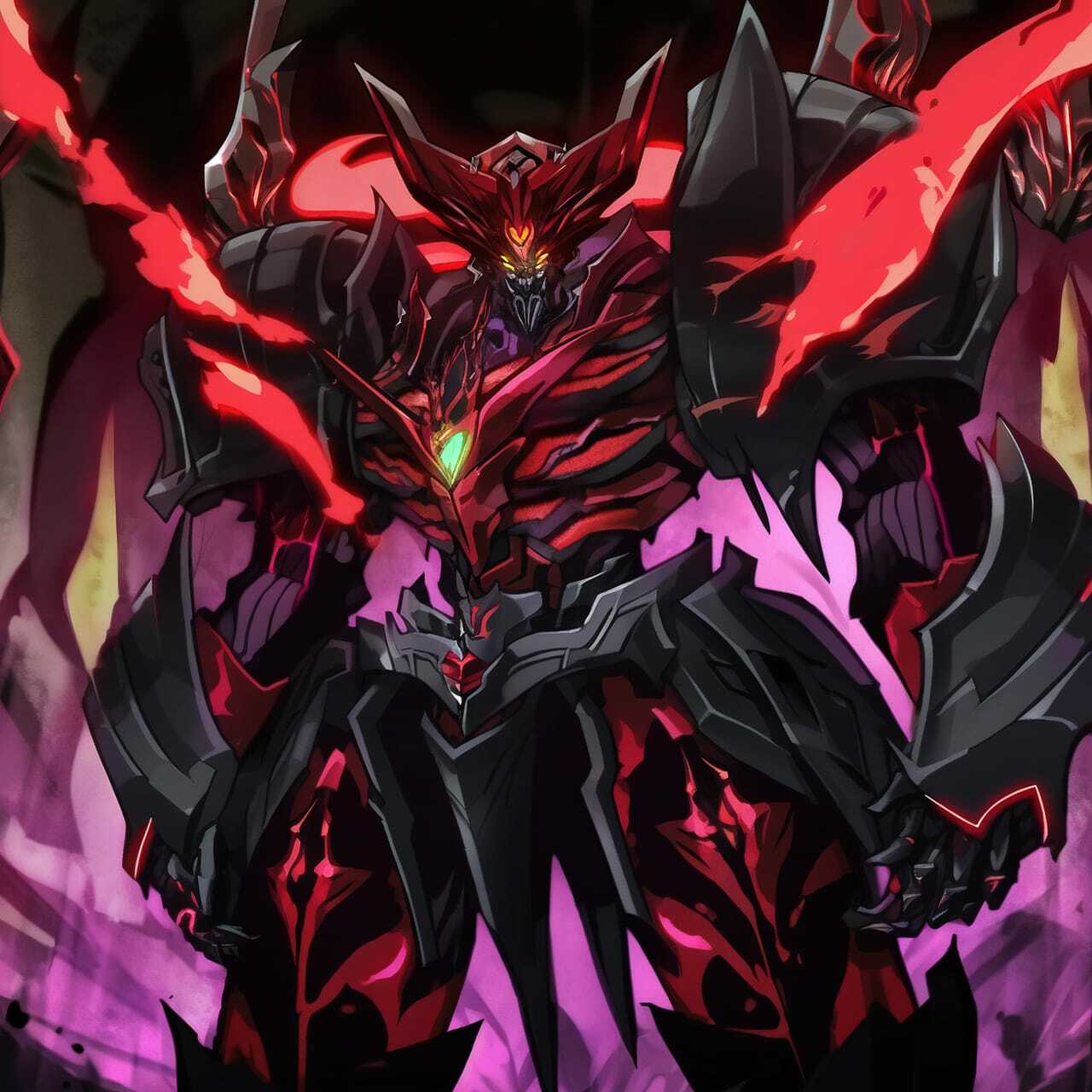 Chernobog character design in Midjourney --niji, showcasing dark anime style, prompt engineering for dynamic compositions.