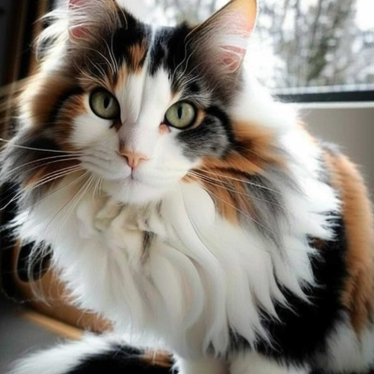 Mainecoon cat showcasing fur texture, relevant for Midjourney prompt engineering in anime styles.
