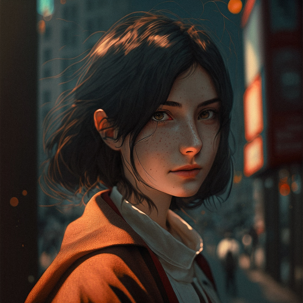 Anime style portrait generated with Midjourney --niji prompt, showcasing character-focused composition and realistic features.