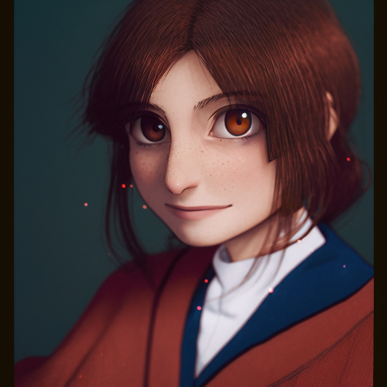 Gakuen anime style character generated with Midjourney prompt, showcasing detailed facial features and expressive eyes.