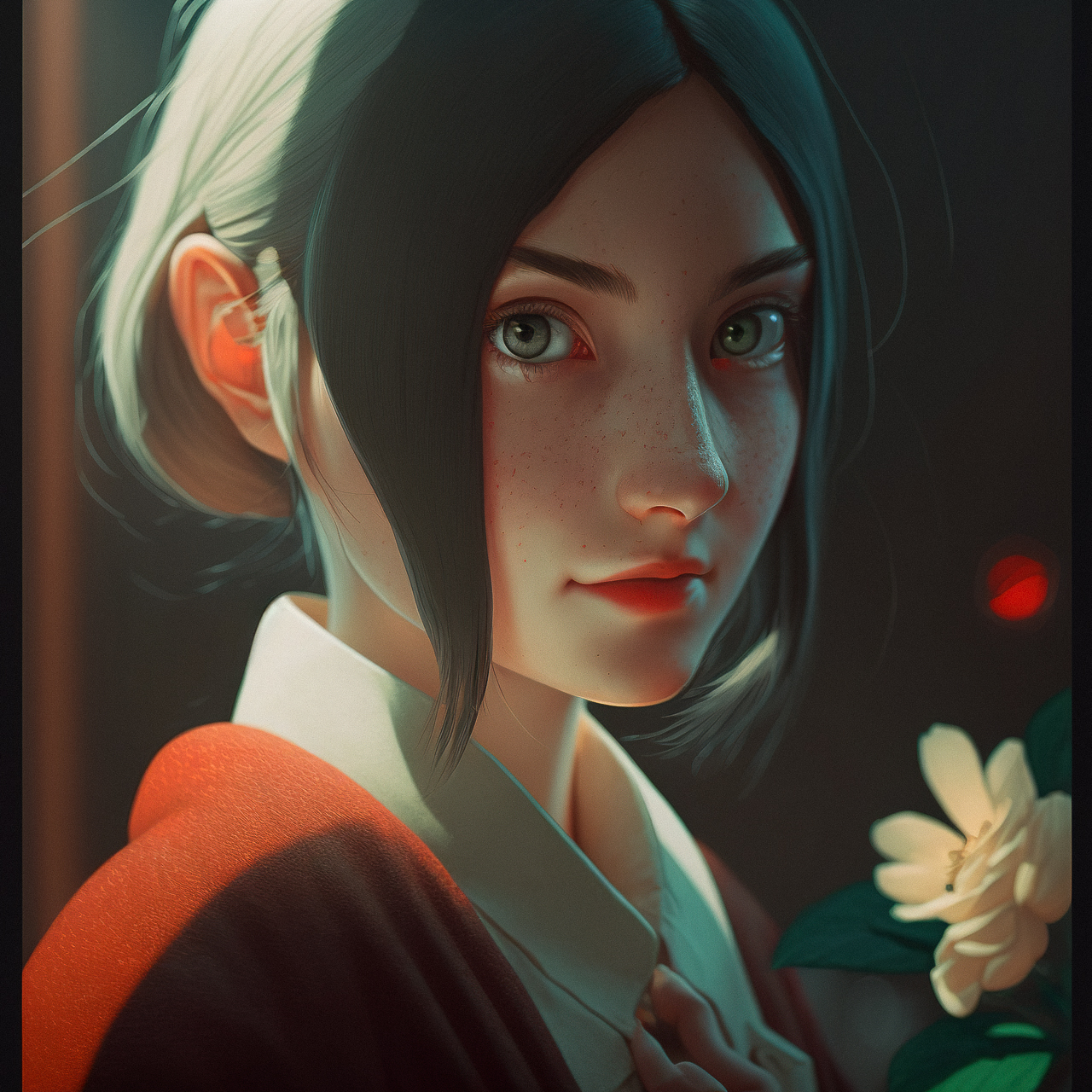 Kodomomuke anime style --niji prompt showcasing character design and composition techniques in Midjourney text-to-image generation.