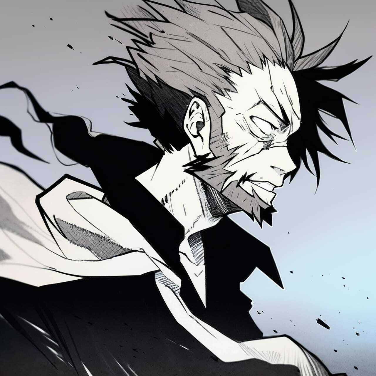 Midjourney prompt showcasing anime character with dynamic expression, emphasizing --niji style and techniques for text-to-image generation.