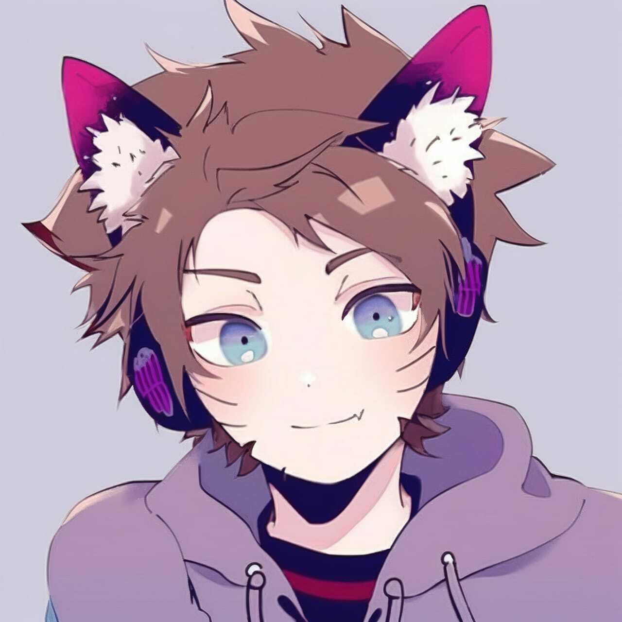 Anime character with cat ears and headphones, showcasing Midjourney prompt for Chibi style creation.