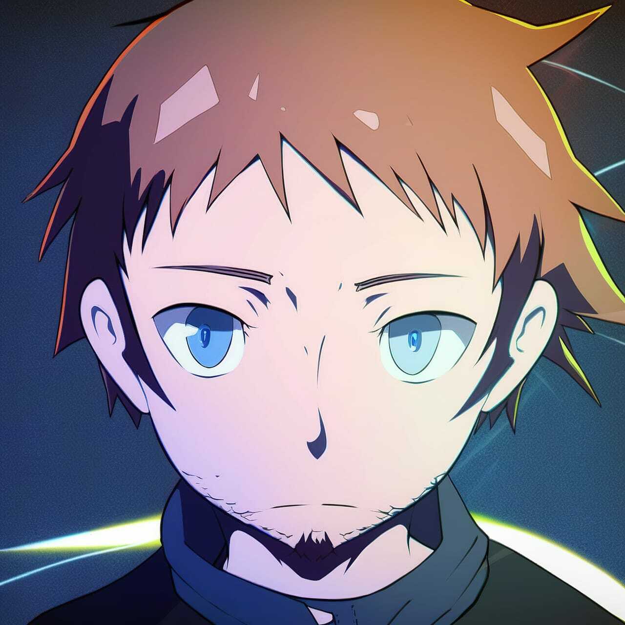 Anime character portrait generated with Midjourney prompt, showcasing --niji style and dynamic composition.