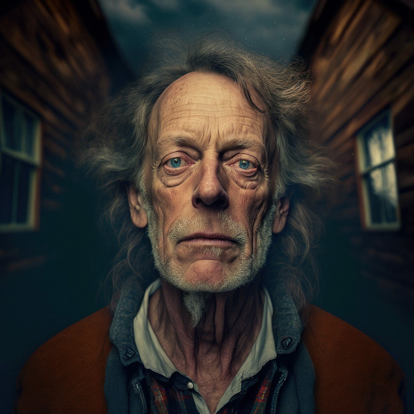 Portrait photography using Midjourney V4 prompt engineering techniques, ultra wide lens, emphasizing lighting and composition.