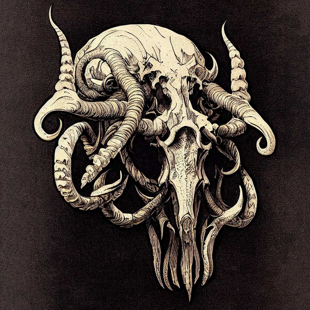 Midjourney prompt for blending fantasy mammoth skull with Baroque motifs, intricate design, artistic style transfer, abstract art generation.