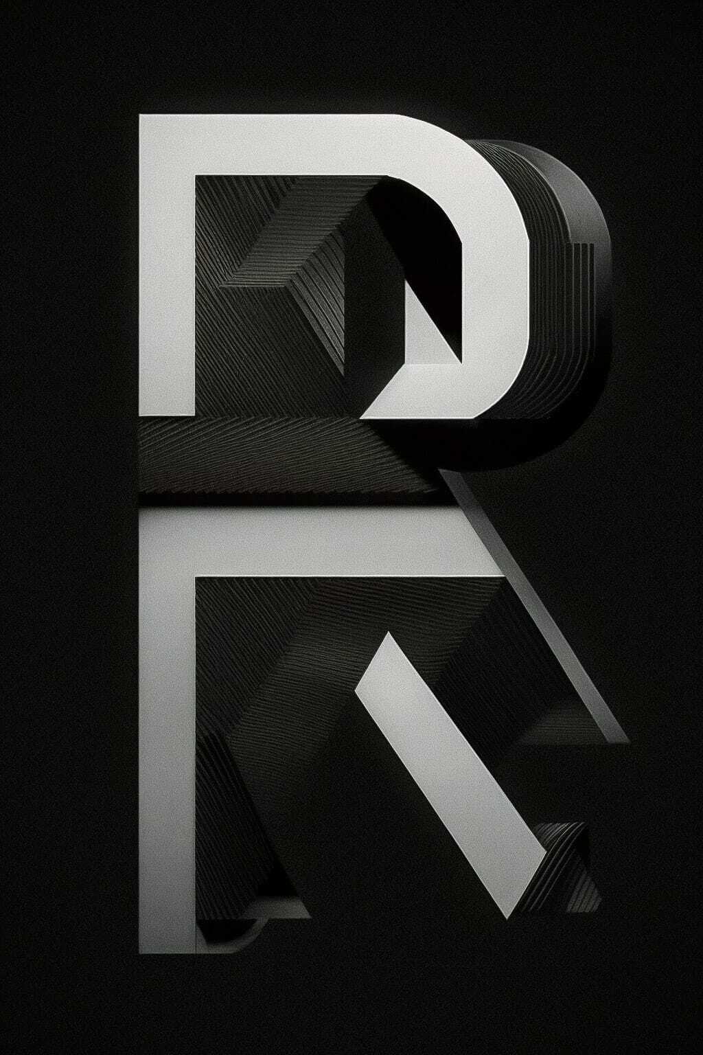 Midjourney prompt showcasing letter M design, emphasizing text-to-image generation techniques and artistic styles.
