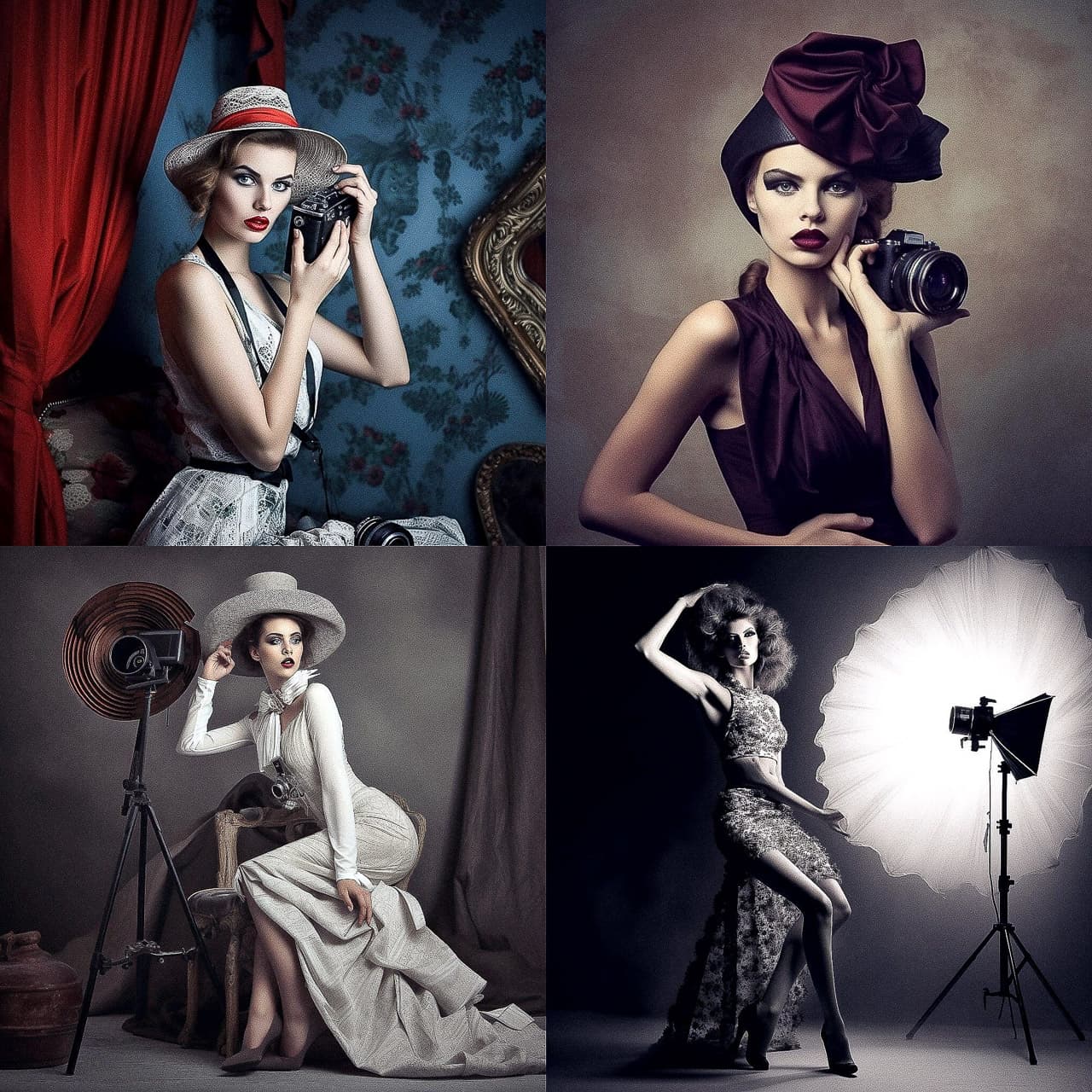 Fashion photography showcasing Midjourney prompt engineering, emphasizing photorealism, detail accuracy, and stylistic range in V5.