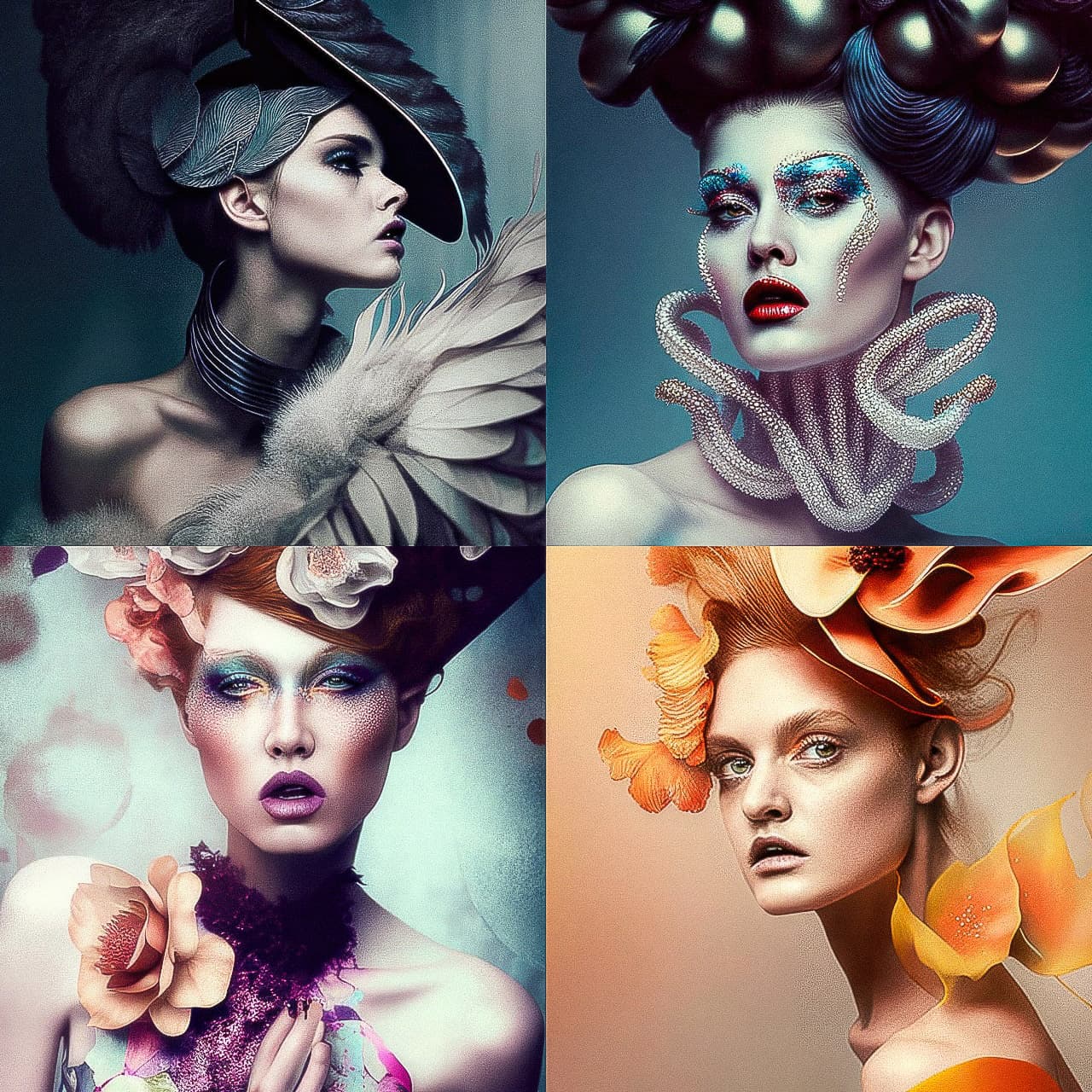 Fashion photography showcasing artistic styles and prompt engineering in Midjourney V5, emphasizing photorealism and detail accuracy.