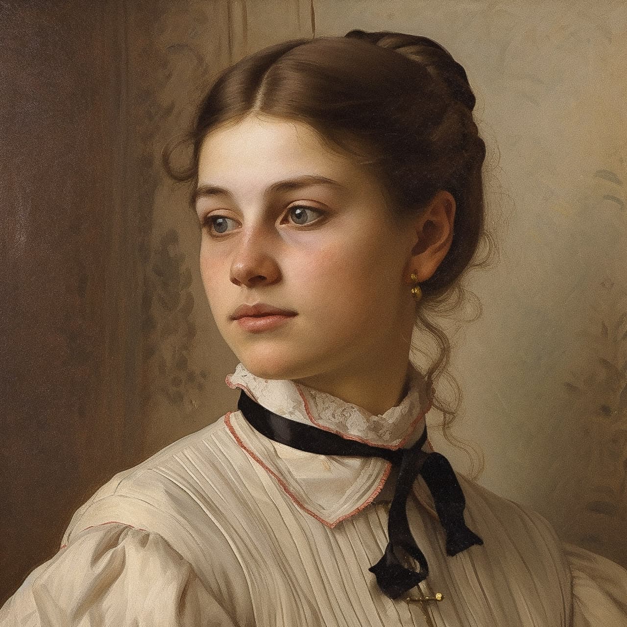 Midjourney prompt for young woman portrait, photorealism, detail accuracy, artistic styles, version 5 features.
