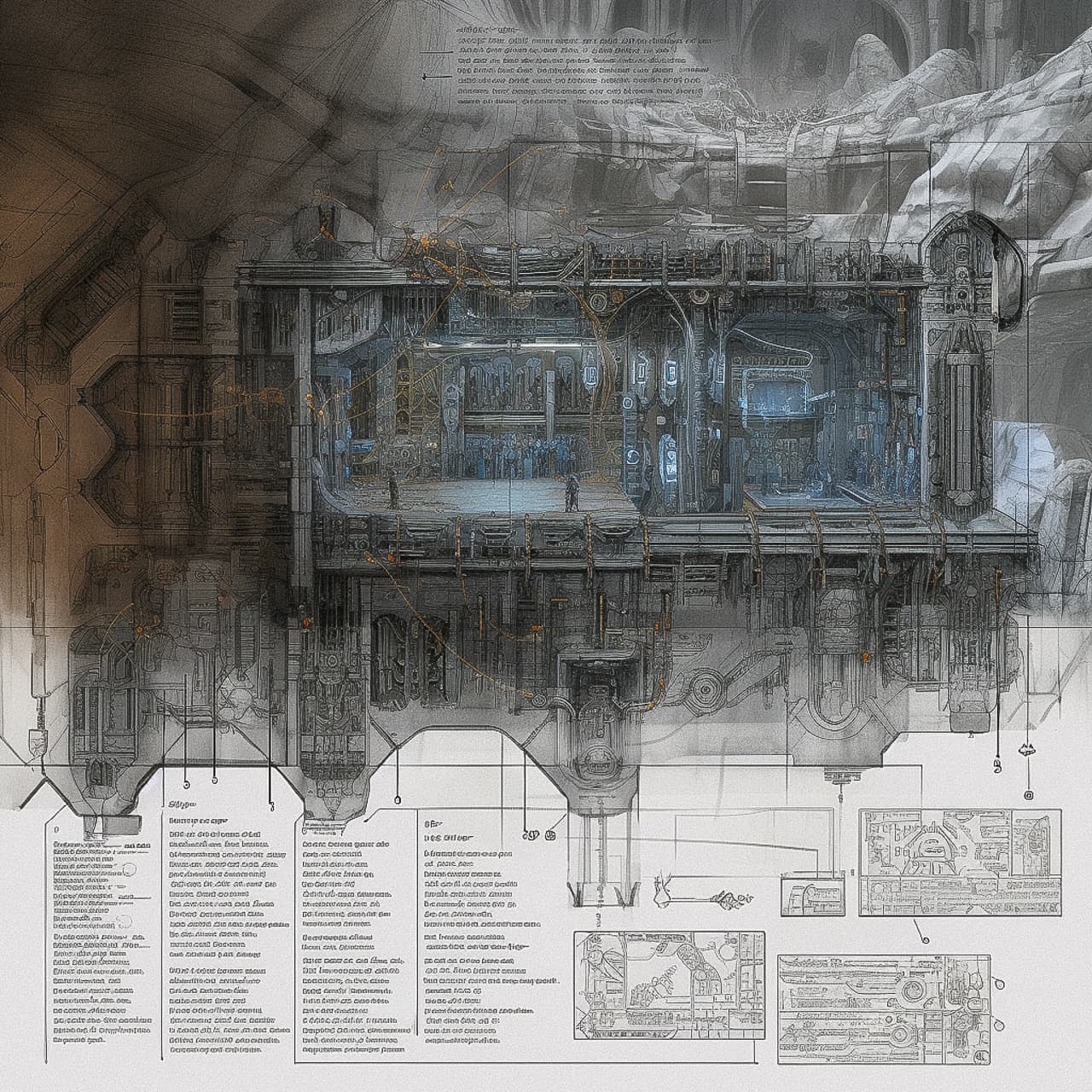 Technical drawing underworld layout, Midjourney prompt engineering, V5 features, photorealism, detail accuracy, artistic styles, image weighting.