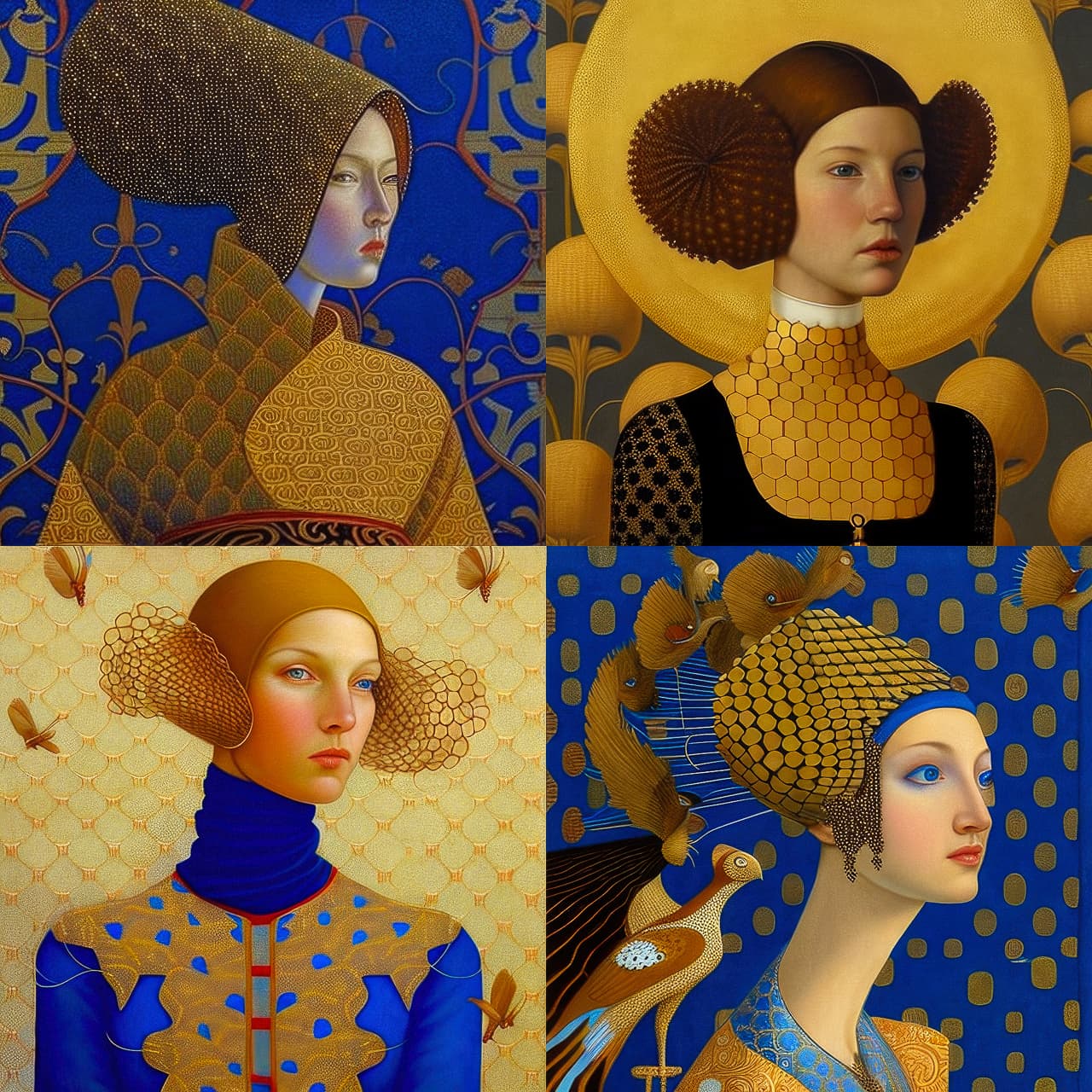Midjourney prompt engineering showcasing artistic styles, detail accuracy, group portraits, photorealism in AI-generated images. Artwork by Andrey Remnev --v 4.