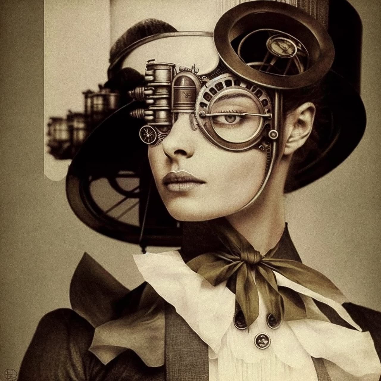 Steampunk character design showcasing intricate details and prompt engineering in Midjourney V4.