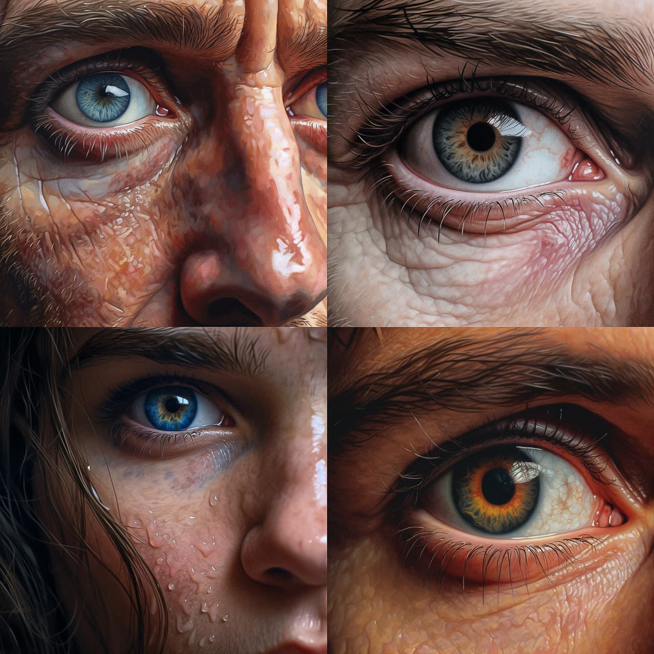 Extreme close-up portrait showcasing photorealism in Midjourney V5.1 prompt engineering techniques.